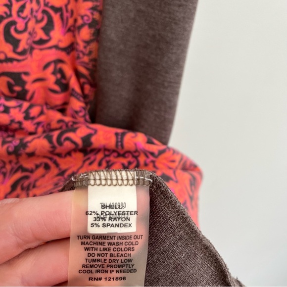 Title Nine Brown Orange Pink Patterned Dress Short Sleeve Activewear Outdoor - Picture 11 of 12